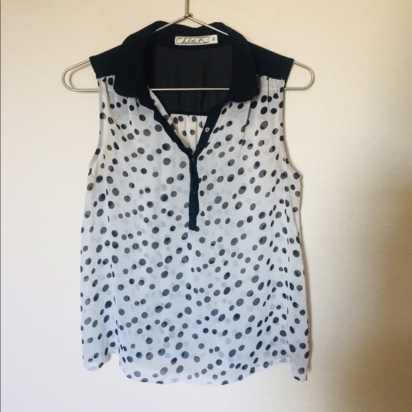 5/$20 Chloe Polka Dot Blouse - Picture 1 of 3